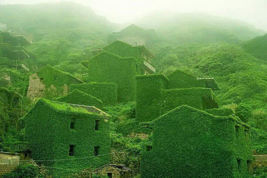 Abandoned Chinese Fishing Village Being Swallowed By Nature