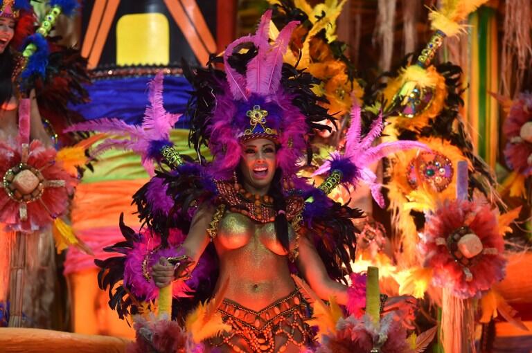 Carnival parade at the Sambadrome in Sao Paulo