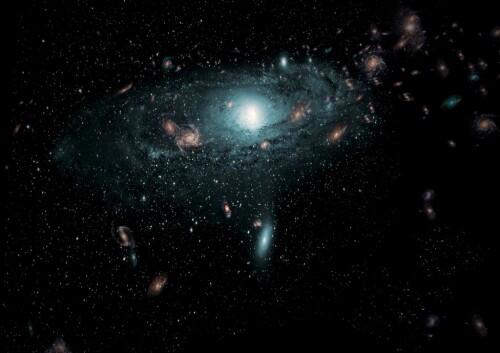 An artist's impression of the galaxies found in the Zone of Avoidance behind the Milky Way. An Australian telescope used to broadcast man's first steps on the moon in 1969 has found hundreds of new galaxies hiding behind the Milky Way using an innovative receiver that measures radio waves. REUTERS/ICRAR