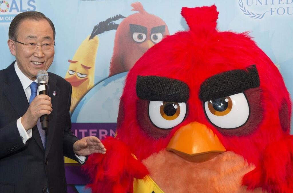 Ban Ki-moon nomme Red des ‘Angry Birds’ ambassadeur de l’ONU pour la Journée du bonheur