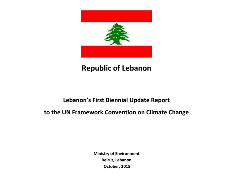 Lebanon’s First Biennial Update Report (BUR) on Climate Change