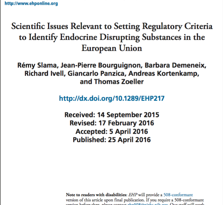 Scientific Issues Relevant to Setting Regulatory Criteria to Identify Endocrine Disrupting Substances in the EU