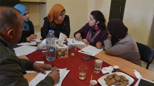 Teachers attend an Heirloom Seed Library workshop in the West Bank village of Battir [Photo courtesy of Vivien Sansour]