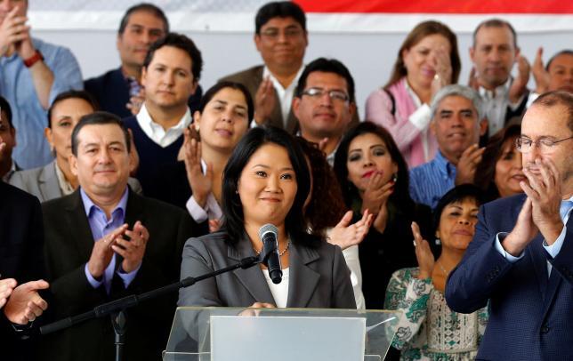 In sour concession speech, Peru’s Fujimori vows to lead opposition