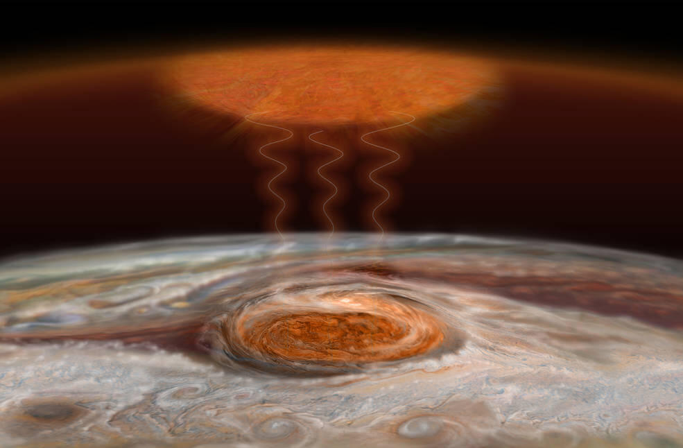 Jupiter’s Great Red Spot Likely a Massive Heat Source