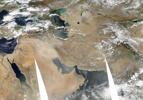 Dust Storm over iran. (Picture Credit: NASA)