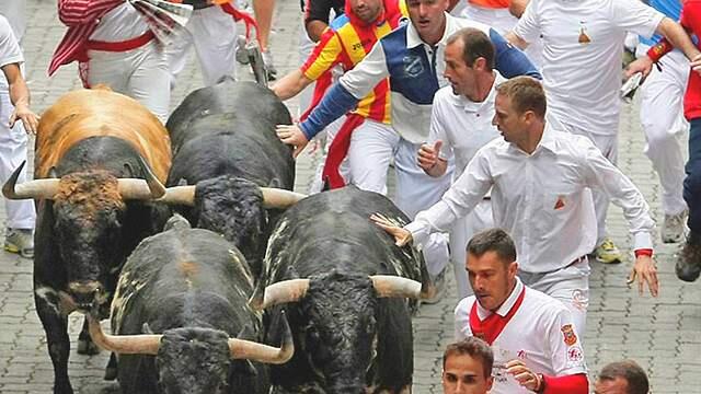 American Gored by Bull in Spain