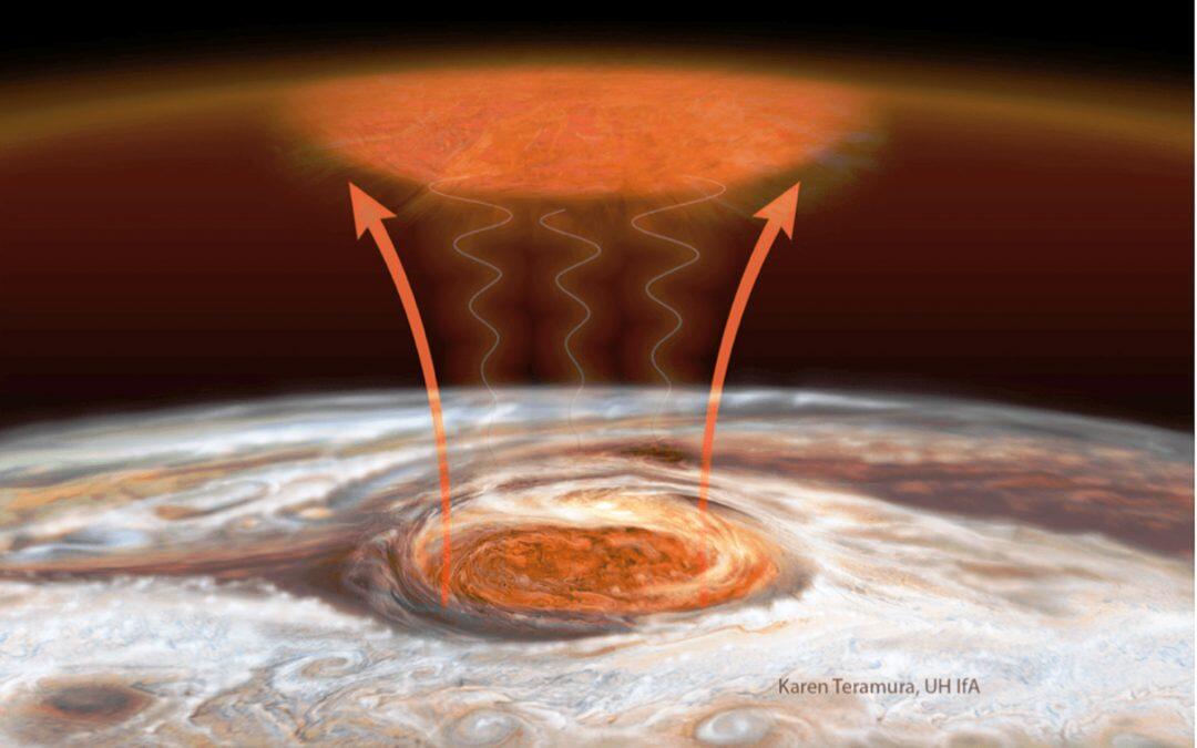 Au-dessus de la Grande Tache rouge de Jupiter, il fait trop chaud