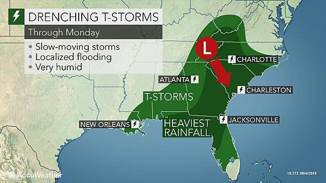 Flood risk continues for southeastern US