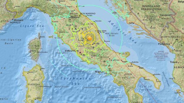 Terremoto en el centro de Italia