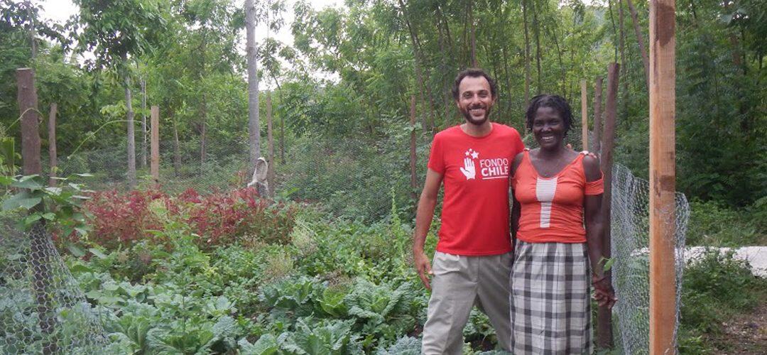 Chileans in Haiti taught to build gardens for subsistence crops