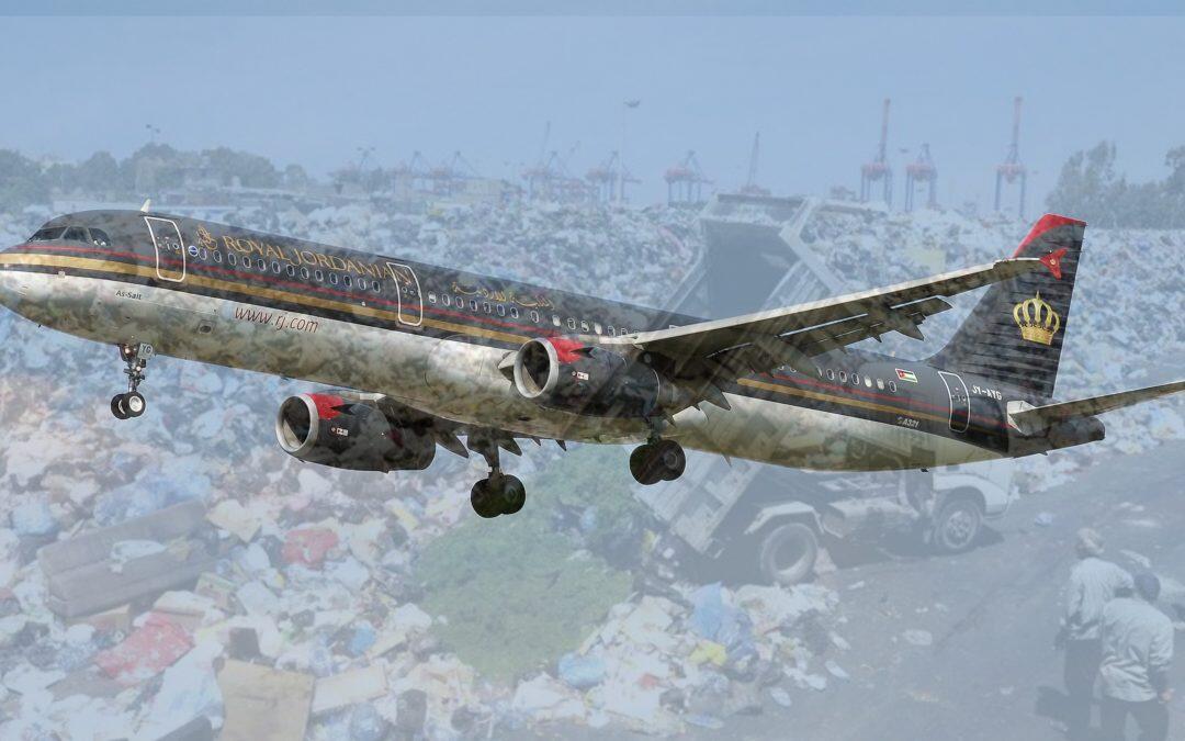 Did a bird leave his “landfill home” to break “Royal Jordanian” airplane’s wing in “Beirut International Airport” last night?