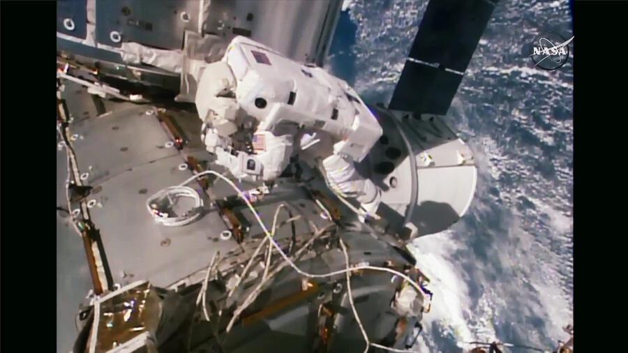 Spacewalk Concludes After Commercial Crew Port Installation