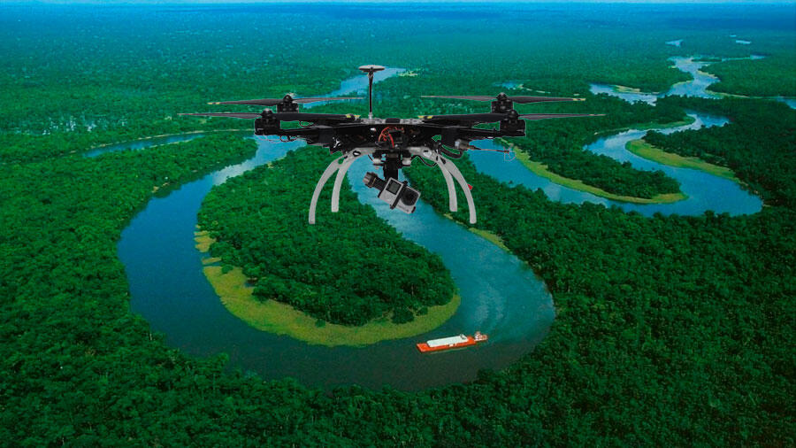 L’utilisation d’un drone pour rechercher des zones perdues en Amazonie