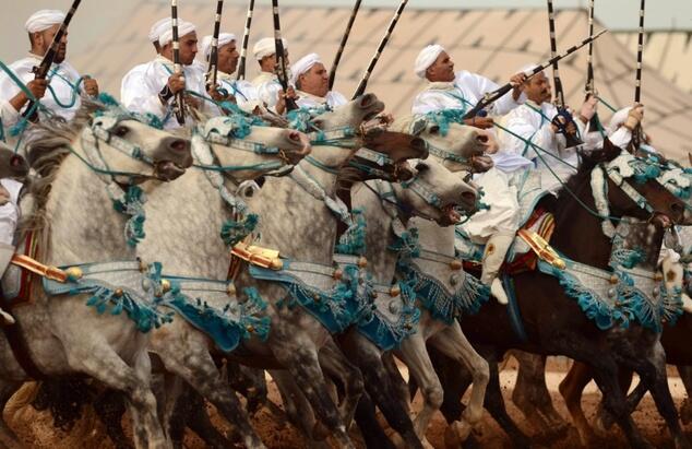 Tradition, art blend in Morocco ‘tbourida’ cavalry charges