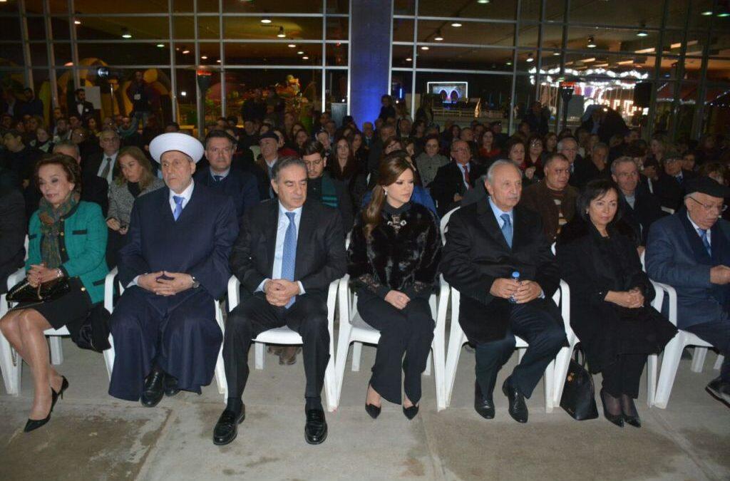 Christmas tree lit up in Tripoli