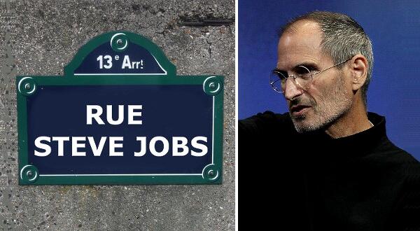 Apple founder street name shakes Paris suburb to the core