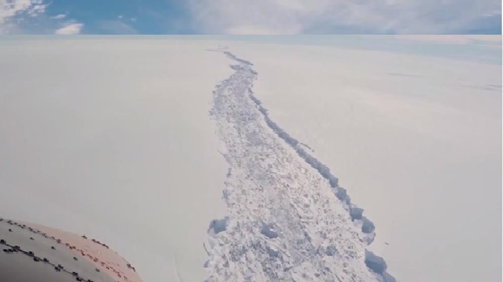 El gigantesco iceberg de la Antártida, a pocos días de hacerse realidad