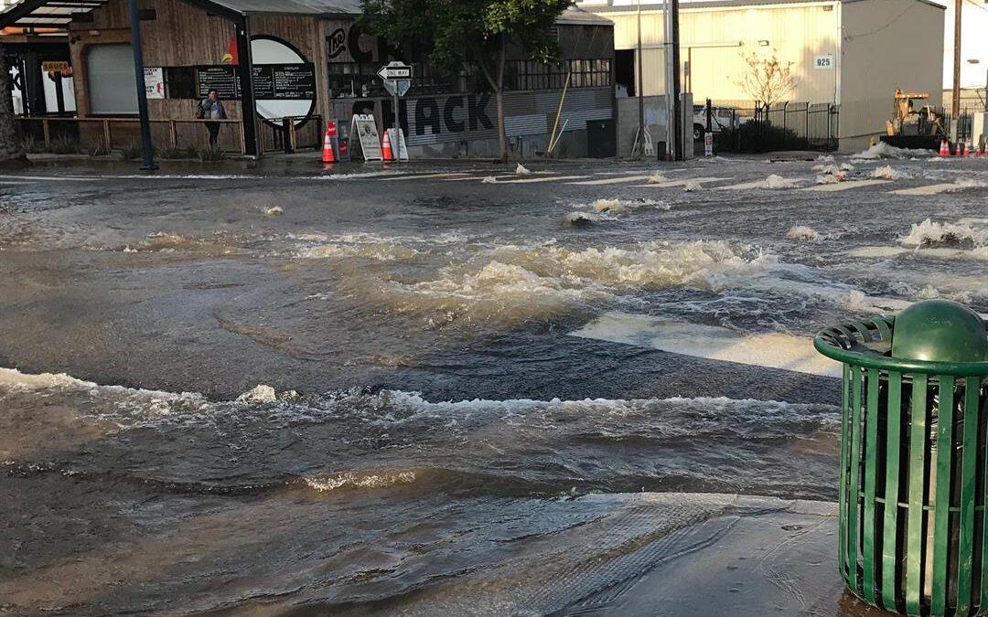 Water main break floods businesses in Little Italy