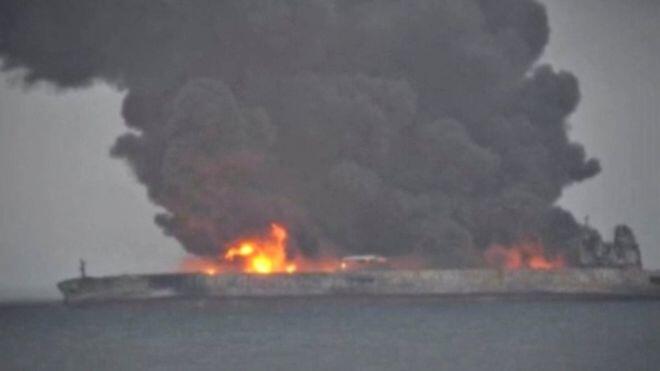 Burning tanker off Chinese coast ‘in danger of exploding’