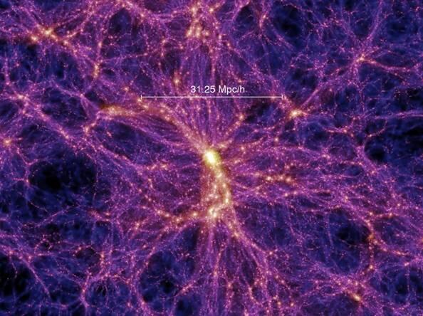 Una región del universo extraordinariamente densa pone a prueba la teoría de formación de estructuras en el cosmos