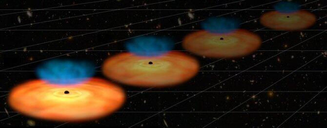 Galaxias activas apuntan a una nueva física de la expansión cósmica