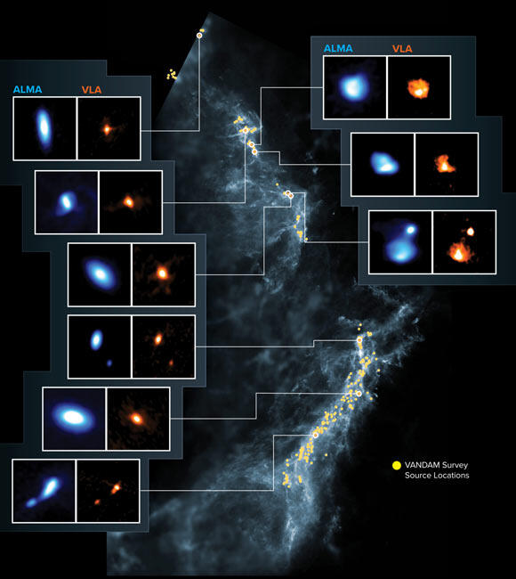 Astronomers Find Protoplanetary Disks in Orion Molecular Clouds