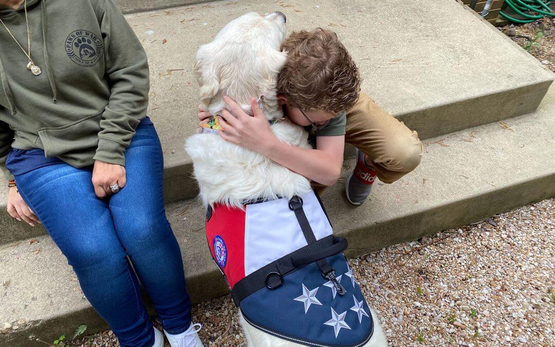 Nonprofit specializing in service animals for vets helps military family with autistic son
